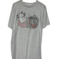 Vintage 90's Kitten Sleeping Striped Graphic Tee Size XL Tall
