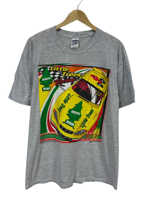 Vintage Y2K Little Trees Racing NASCAR Graphic Tee Size Large