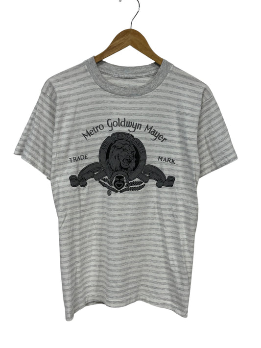 Vintage 90's Metro Goldwyn Mayer MGM Lion Striped Tee Size Medium