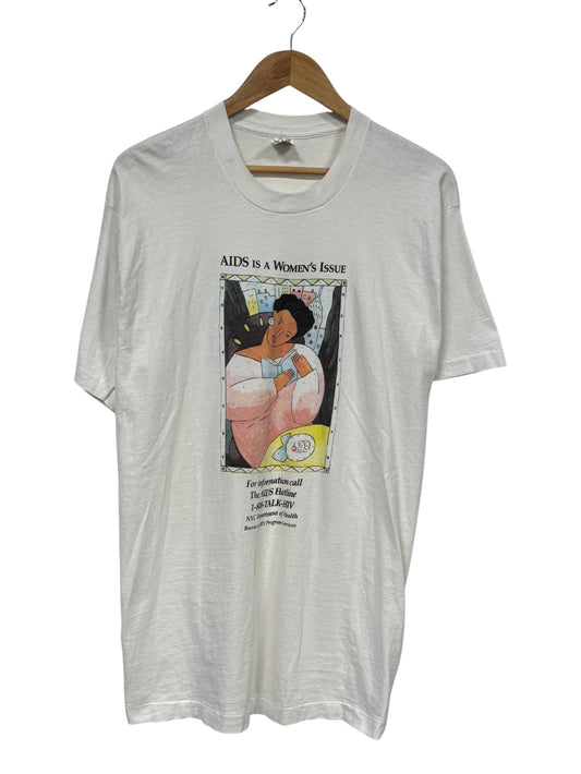 Vintage 90's AIDS Is a Women's Issue Graphic Tee Size Large