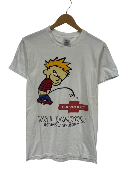 Vintage 90's Chevrolet Kid Peeing Cartoon Graphic Tee Size Large