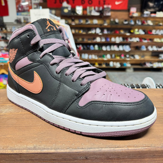 Jordan 1 Mid 'Black Sky Mauve' Size 10.5