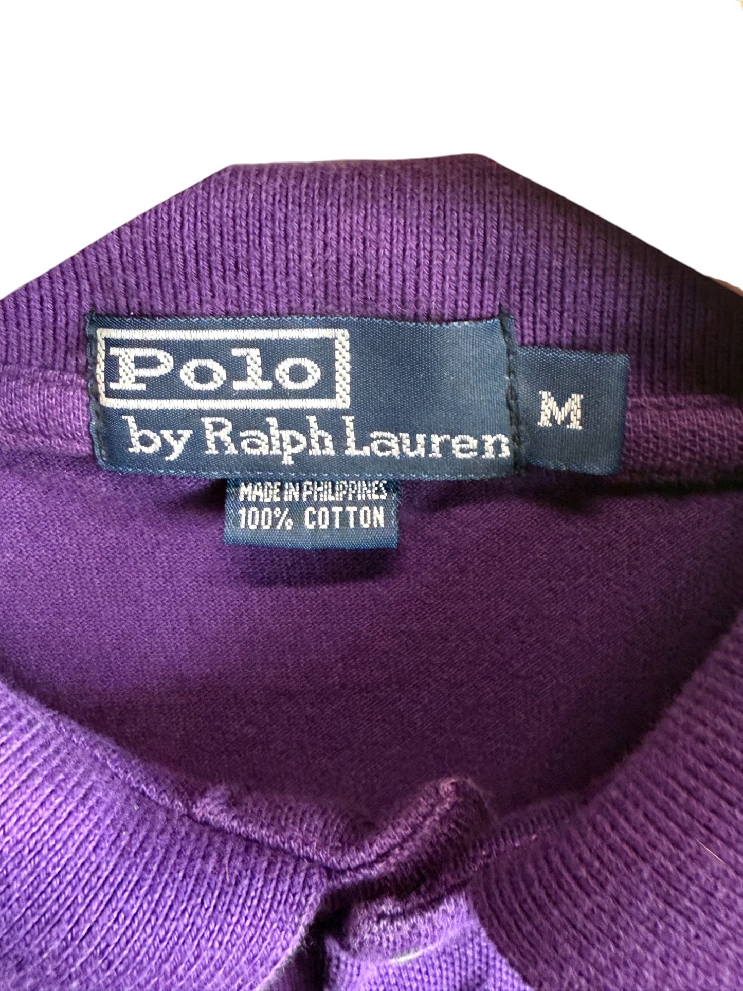 Polo Ralph Lauren Purple Big Pony Logo Shirt Size Medium
