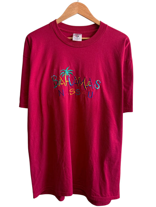 Vintage 90's Bahamas Nassau Tropical Island Graphic Tee Size XL