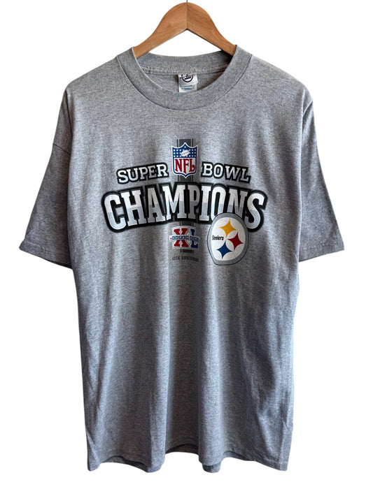 Vintage Y2K Pittsburgh Steelers NFL Champions Super Bowl Tee Size XL