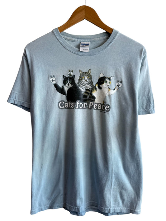 Vintage Cats for Peace Graphic Tee Size Medium