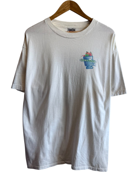 Vintage 90's Dekuper Margarita Just For Flavor Graphic Tee Size XL