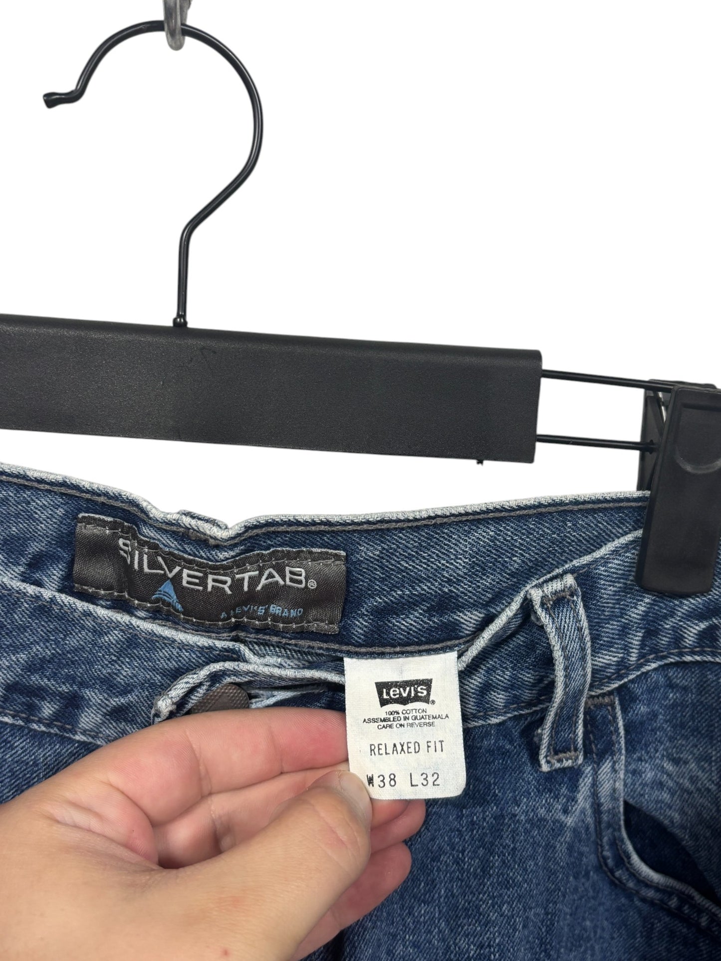Vintage Levi's Silvertab Relaxed Fit Baggy Denim Jeans Size 37x32