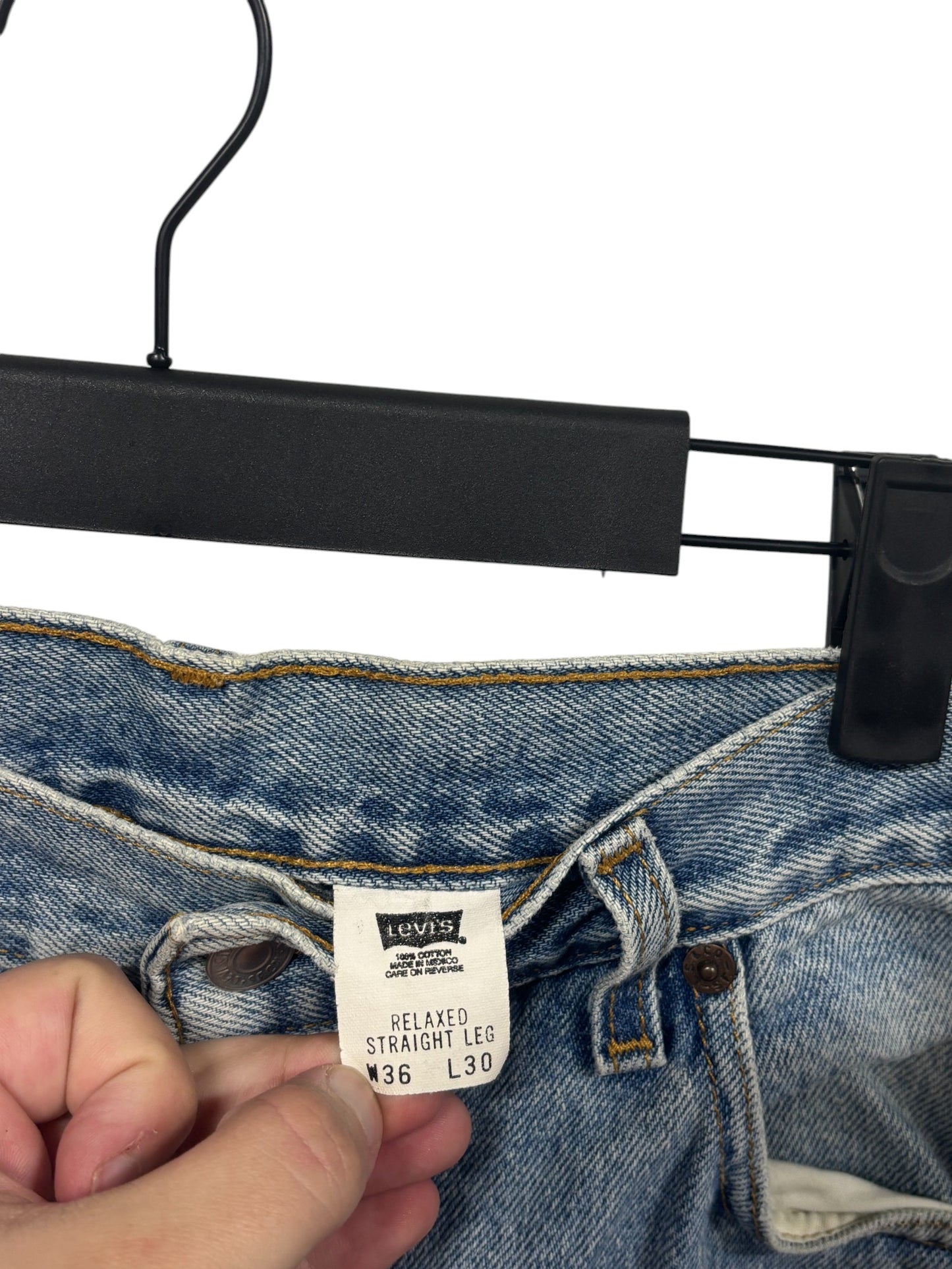 Vintage Levi's Relaxed Straight Leg Denim Jeans Size 34x30