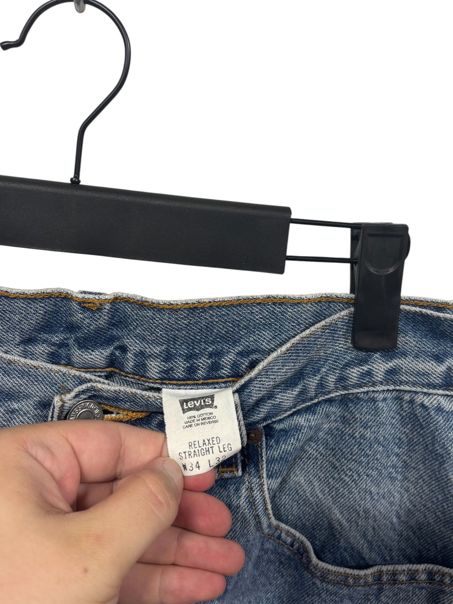 Vintage Levi's Relaxed Straight Leg Denim Jeans Size 33x32