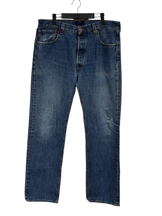 Vintage 90's Levi's 501 Medium Wash Made in USA Denim Jeans Size 36x34