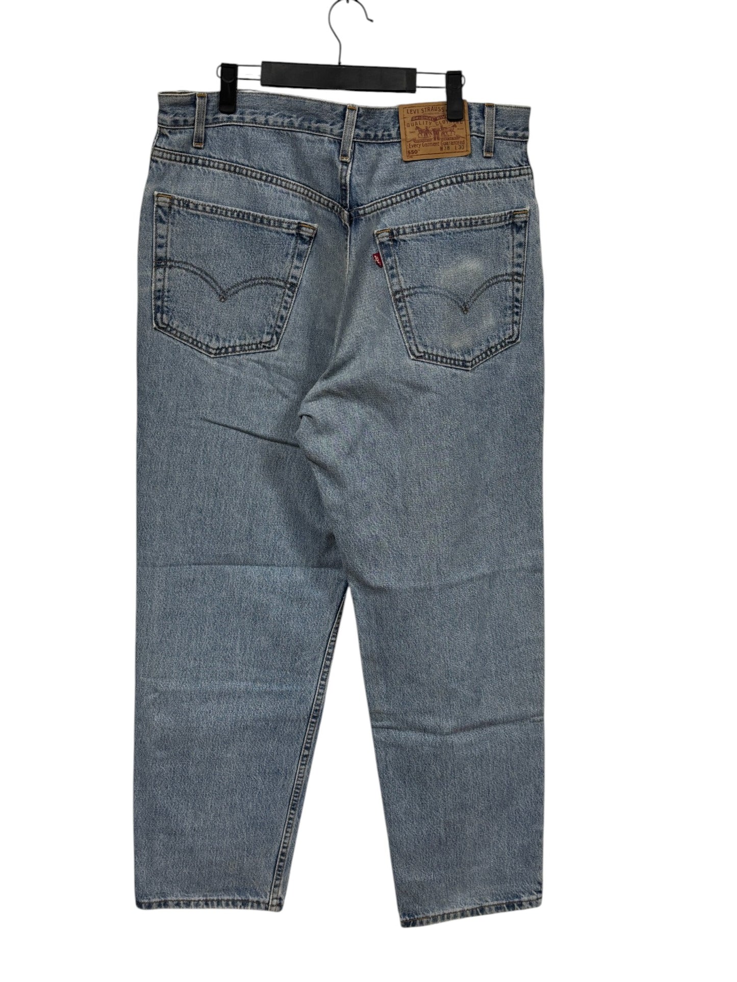 Vintage 90's Levi's 550 Relaxed Fit Light Wash Denim Jeans Size 36x31