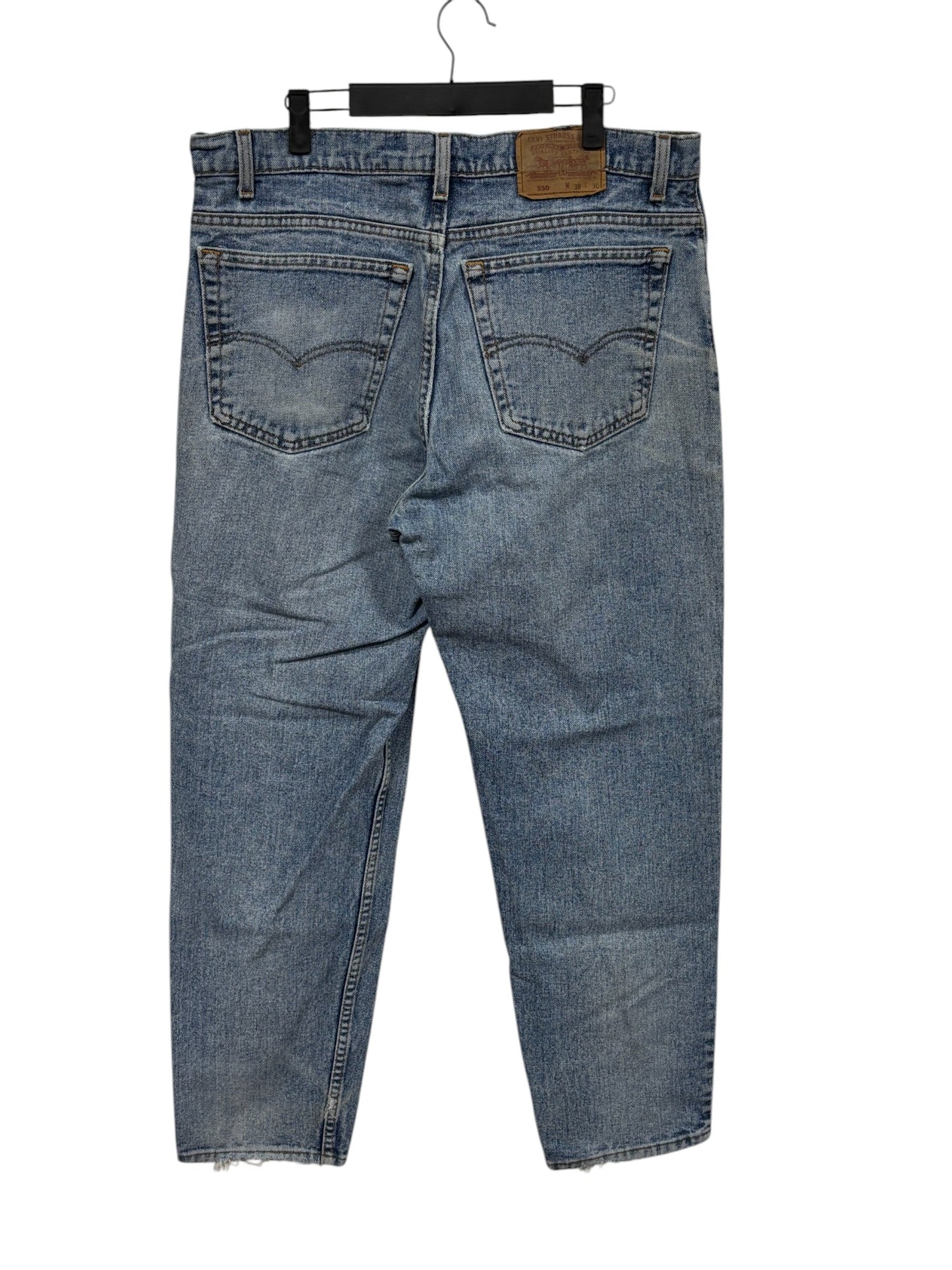 Vintage 90's Levi's Made in USA 550 Light Wash Denim Jeans Size 36x30