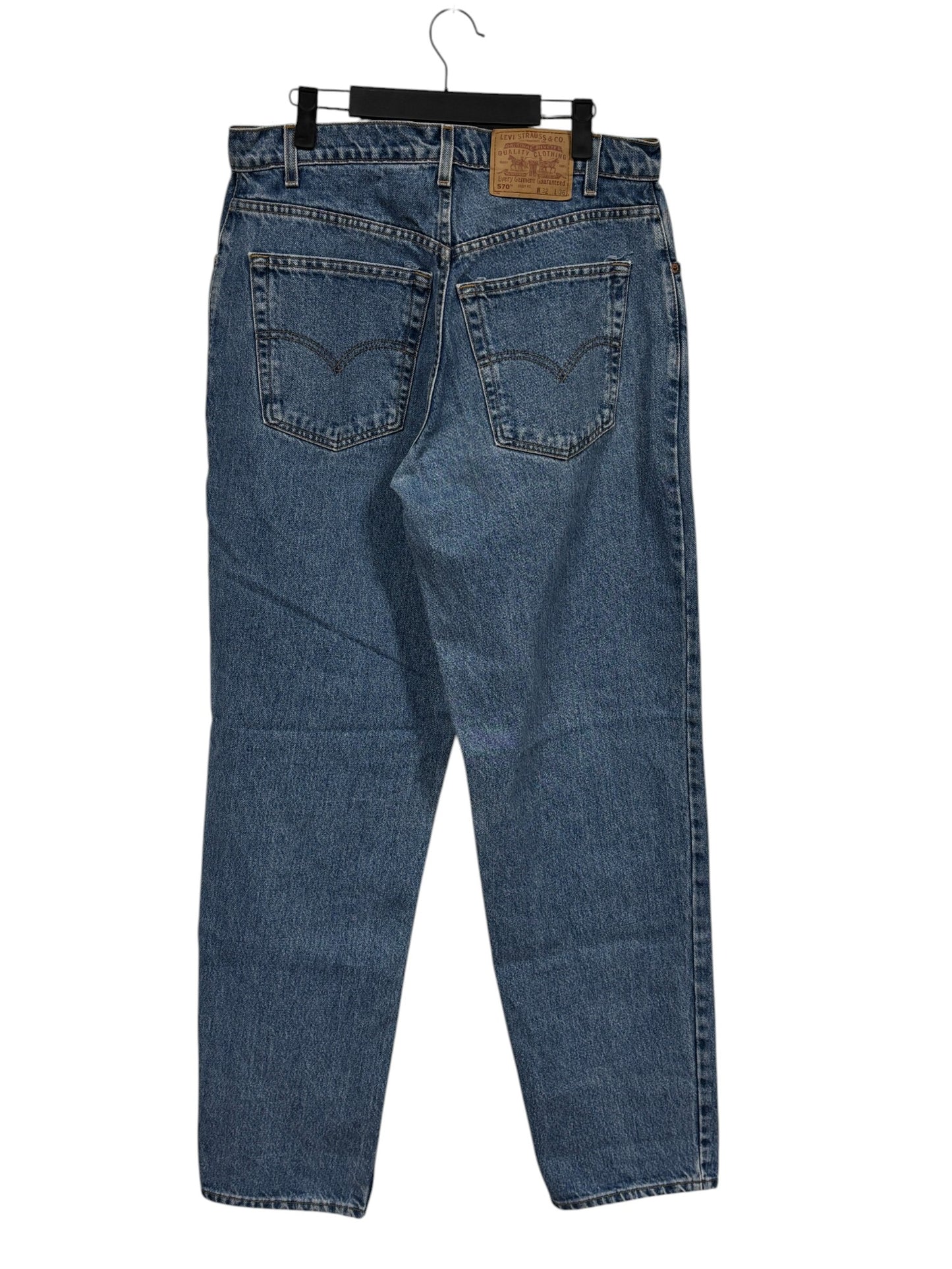 Vintage 90's Levi's 570 Baggy Fit Denim Jeans Size 32x36