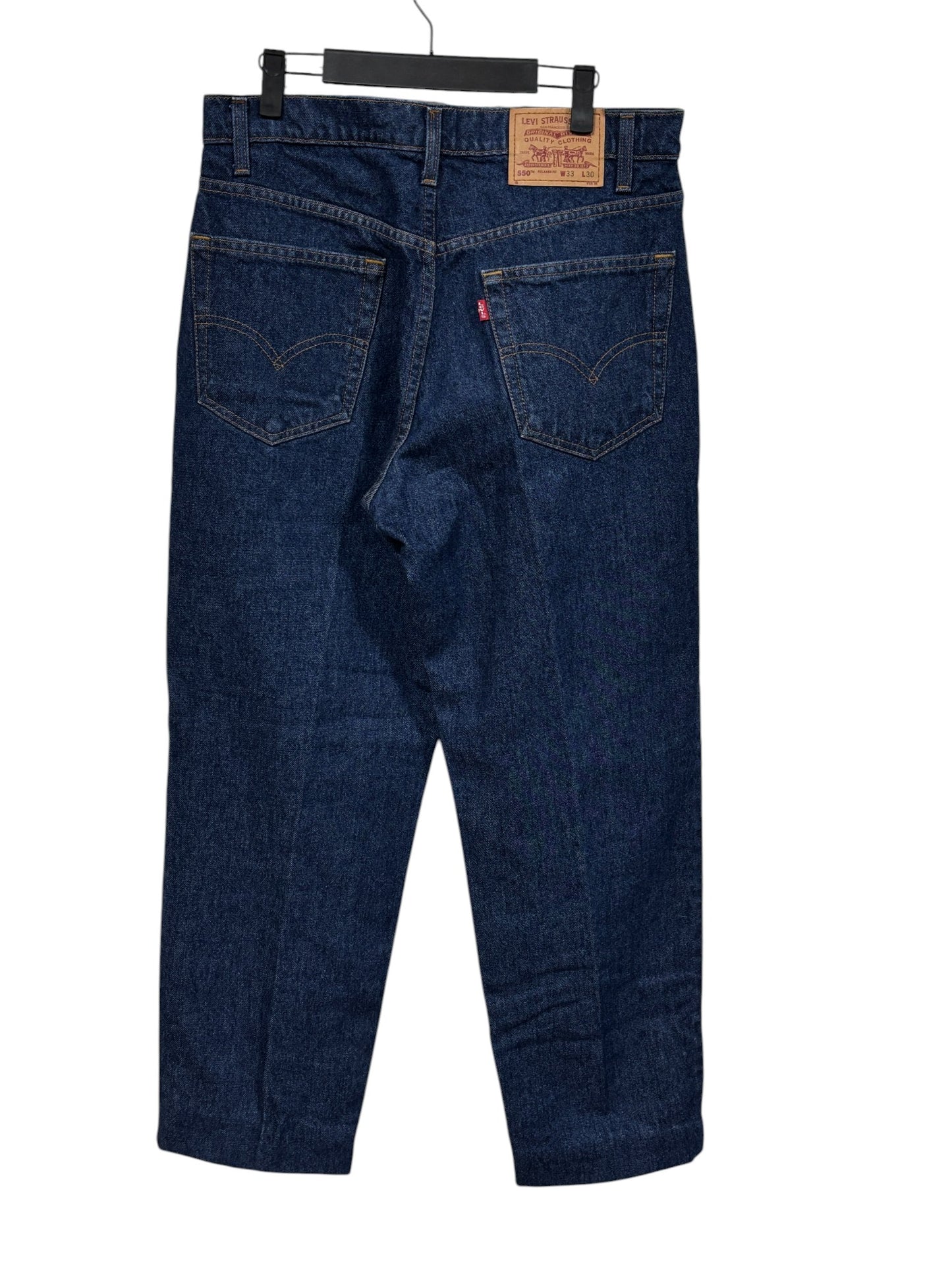 Vintage 90's Levi's 550 Relaxed Fit Dark Wash Denim Jeans Size 32x29
