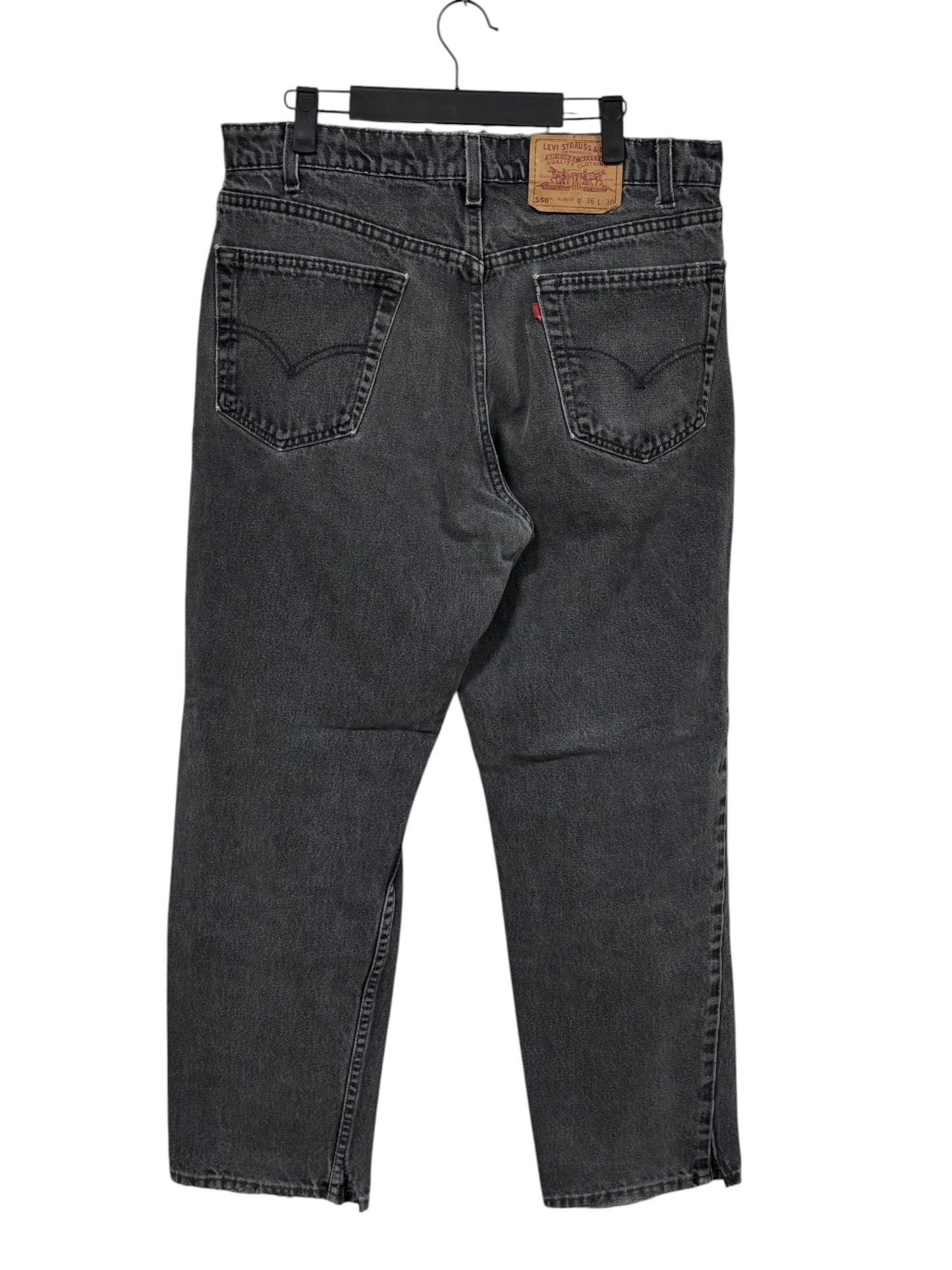 Vintage 90's Levi's 550 Relaxed Fit Black Denim Jeans Size 34x30
