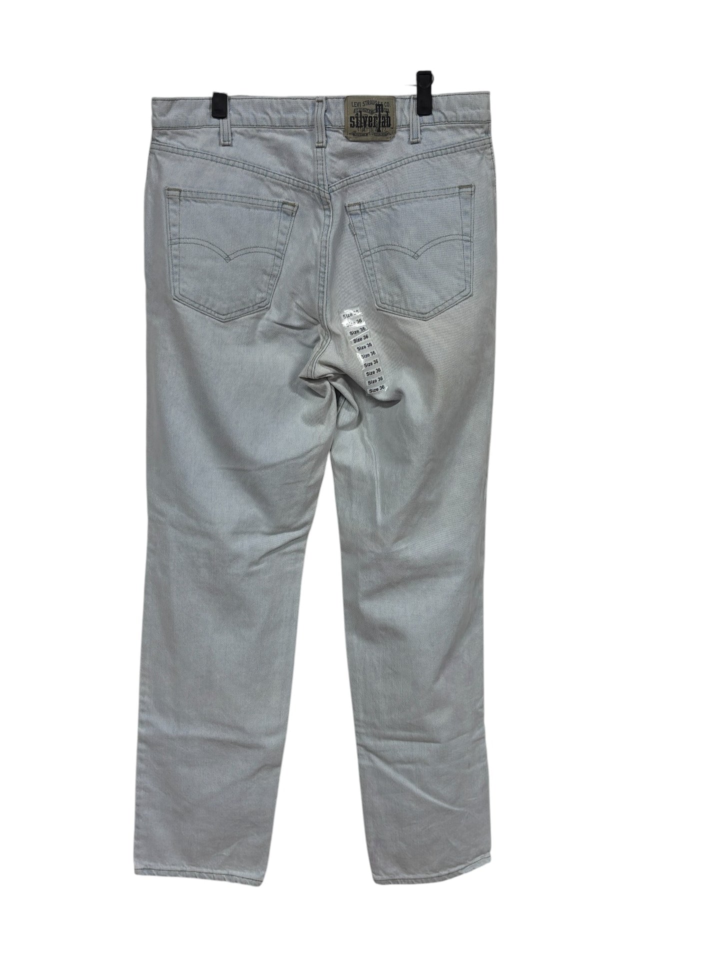 Vintage 90's Levi's Silvertab Light Wash Lean Baggy Denim Jeans Size 35x34