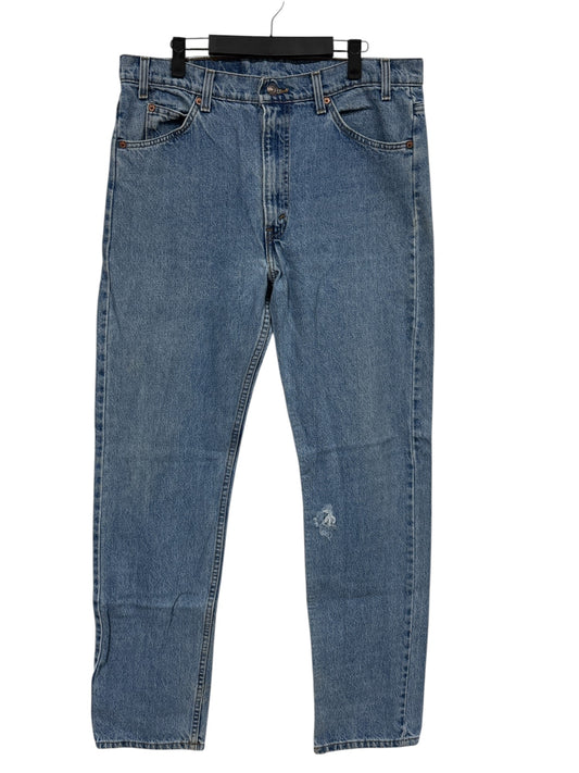 Vintage 90's Levi's 505 Orange Tab Relaxed Fit Straight Leg Jeans Size 35x33