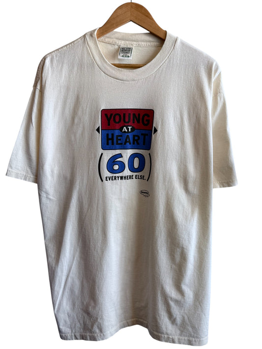 Vintage 90's Young at Heart 60 Everywhere Else Tee Size XL