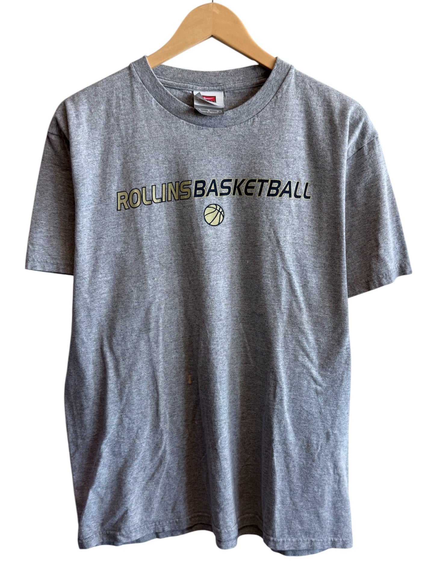 Vintage Nike Rollins Basketball Graphic Tee Size Medium