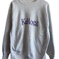 Vintage 90's Kellogg Reverse Weave Grey Crewneck Sweater Size XXL