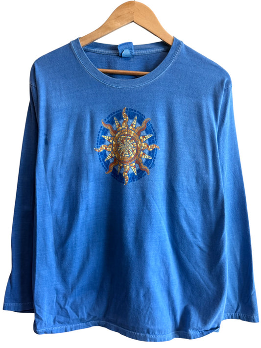Vintage 90's Sun Art Graphic Tee Size XL