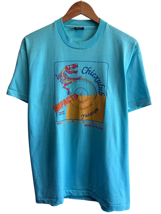 Vintage 90's Yucatan Dinosaur Extinction Graphic Tee Size Large