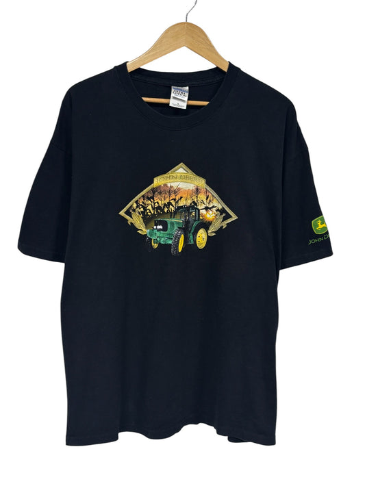 Vintage Y2K John Deere Tractor Graphic Tee Size XL