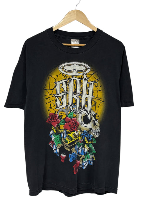 Vintage Y2K SRH Skate Motocross Big Print Graphic Tee Size Large