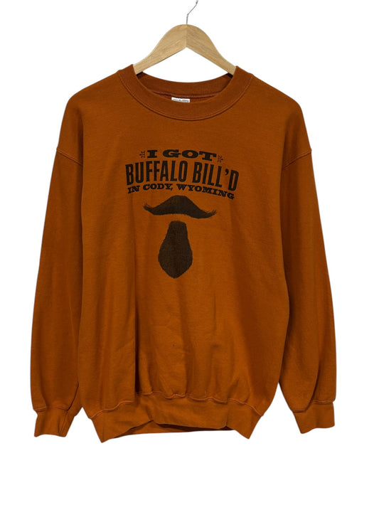 Vintage I Got Buffalo Bill'd Cody Wyoming Crewneck Sweater Size Medium
