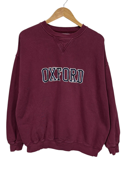 Vintage 90's Oxford University Red Crewneck Sweater Size XL