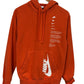 Nike Swoosh Just Do It Trademark Orange Hoodie Size XS