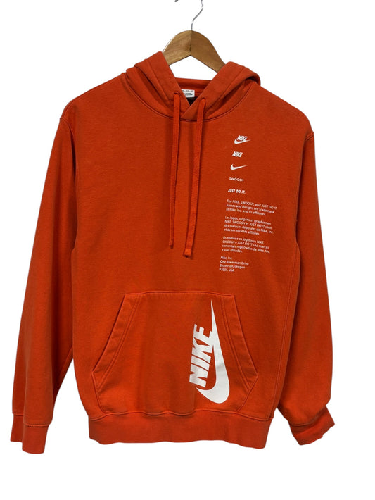 Nike Swoosh Just Do It Trademark Orange Hoodie Size XS