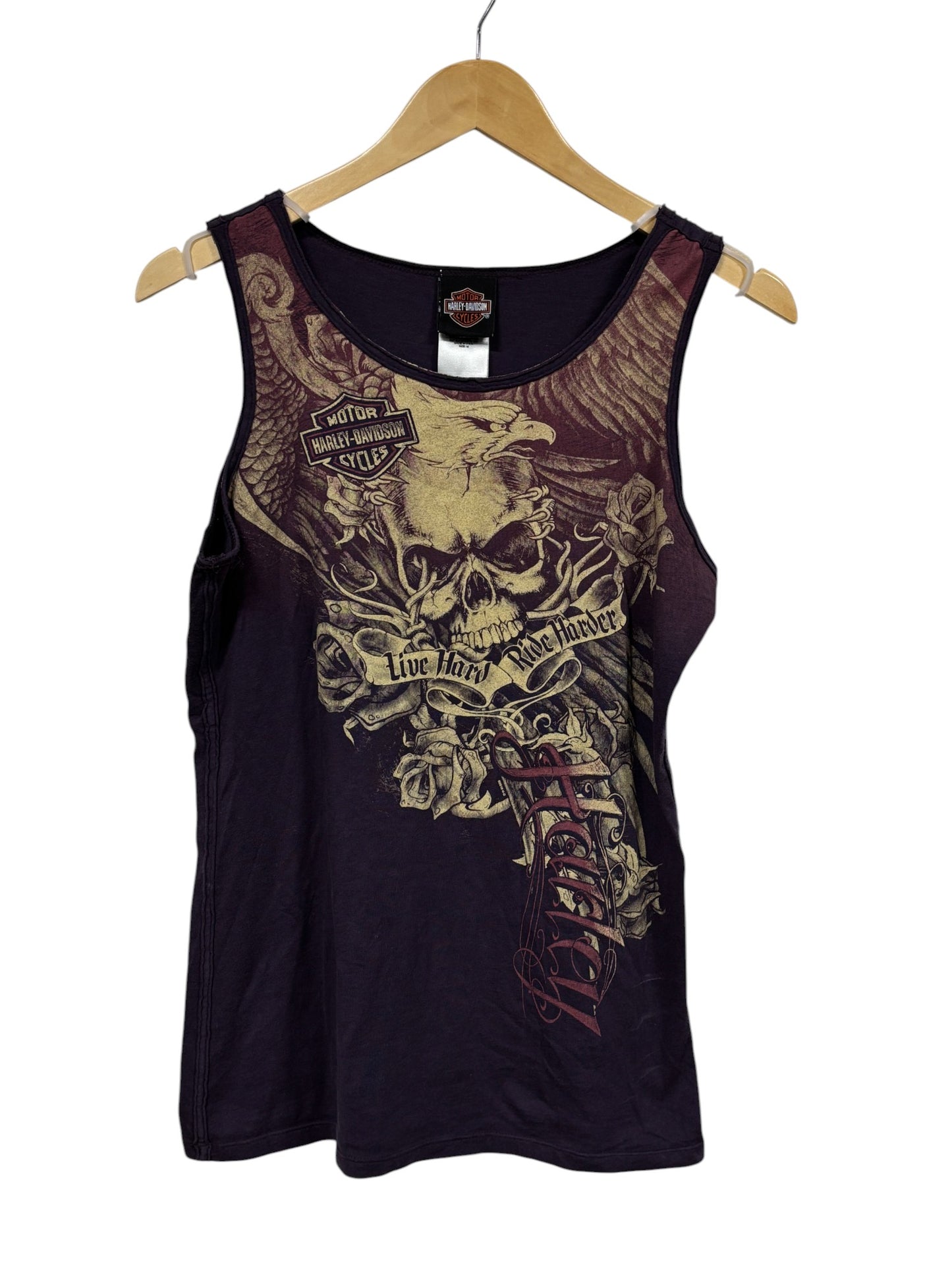 Vintage Women's Harley Davidson Biker Tank Top Shirt Size Medium