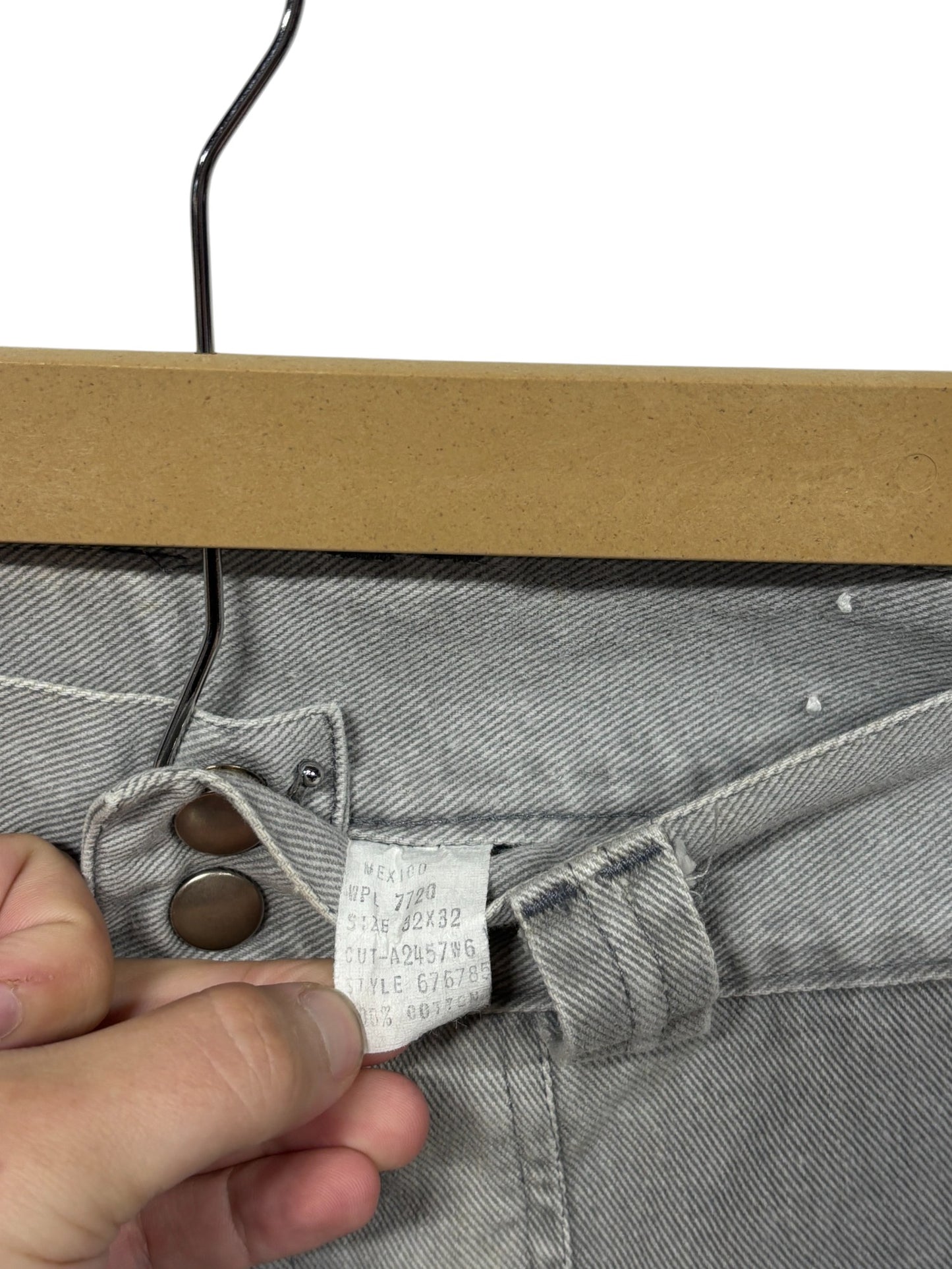 Vintage 90's Women's Le Tigre Grey Cargo Denim Jeans Size 31x31