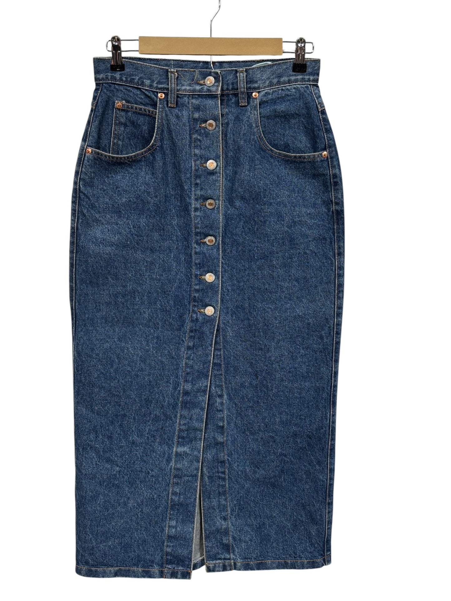 Vintage 90's ENUF Women's Denim Maxi Skirt Size 29