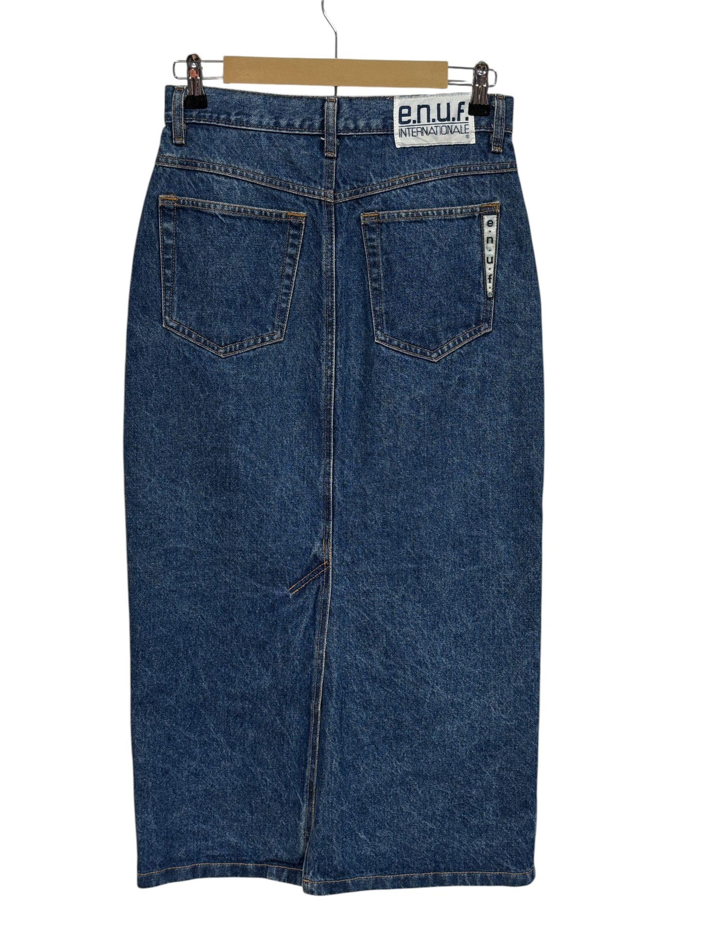 Vintage 90's ENUF Women's Denim Maxi Skirt Size 29