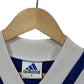 Vintage 90's Adidas Blue Three Stripes Soccer Jersey Size Large Tall