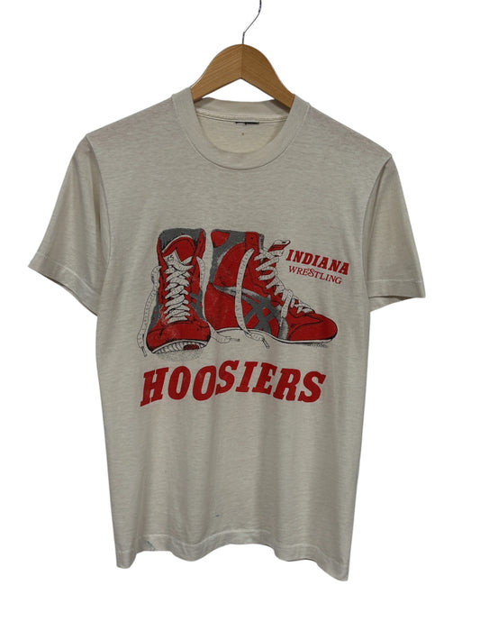 Vintage 90's Indiana Hoosiers Wrestling Shoes Graphic Tee Size Medium