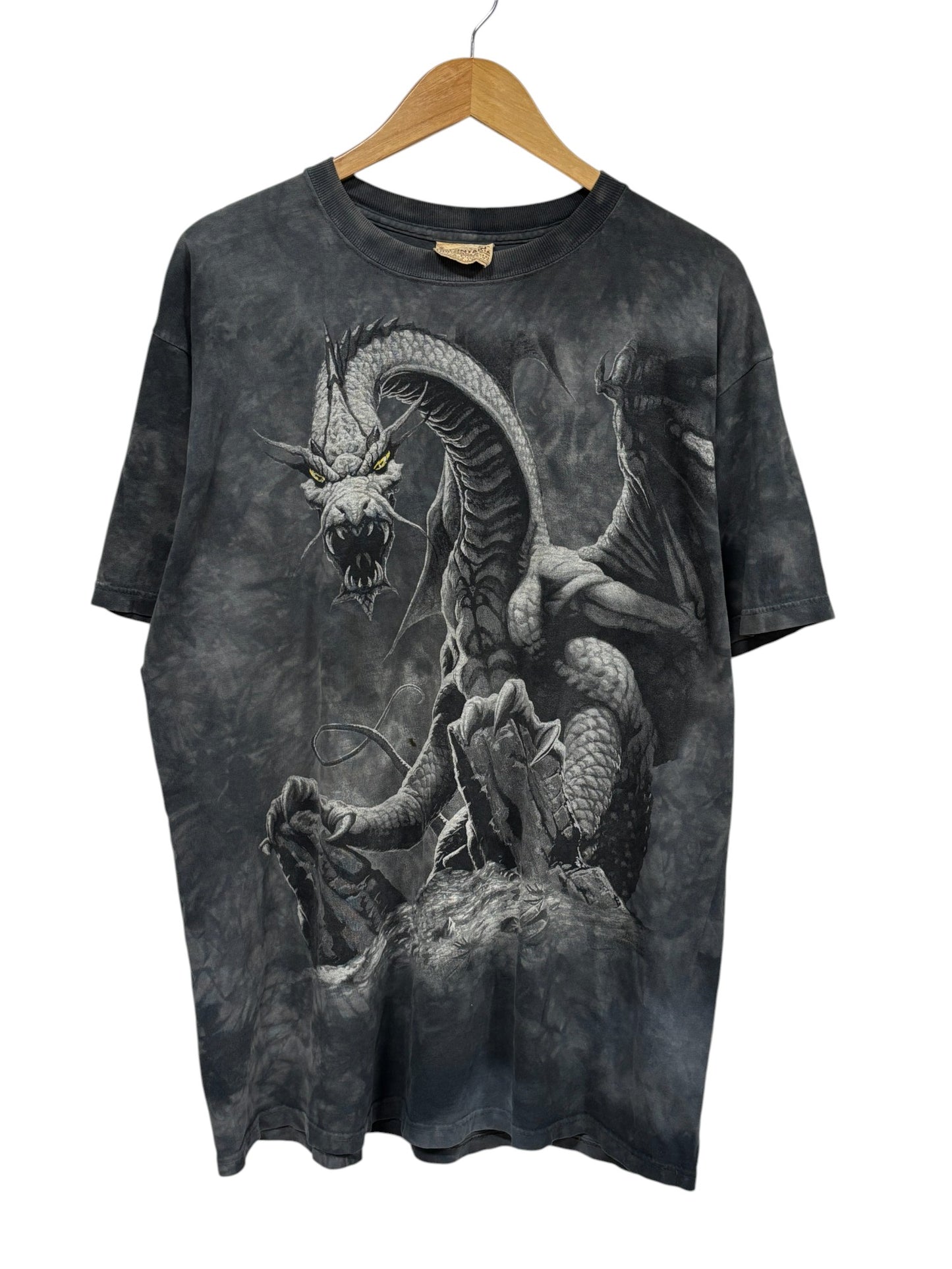 Vintage Y2K The Mountain Big Print Dragon Graphic Tee Size XL