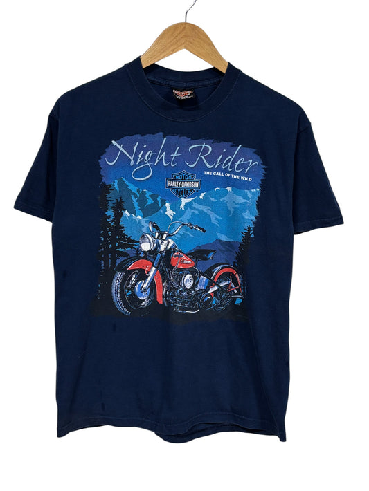 Vintage Harley Davidson Night Rider Call of the Wild Biker Tee Size Medium