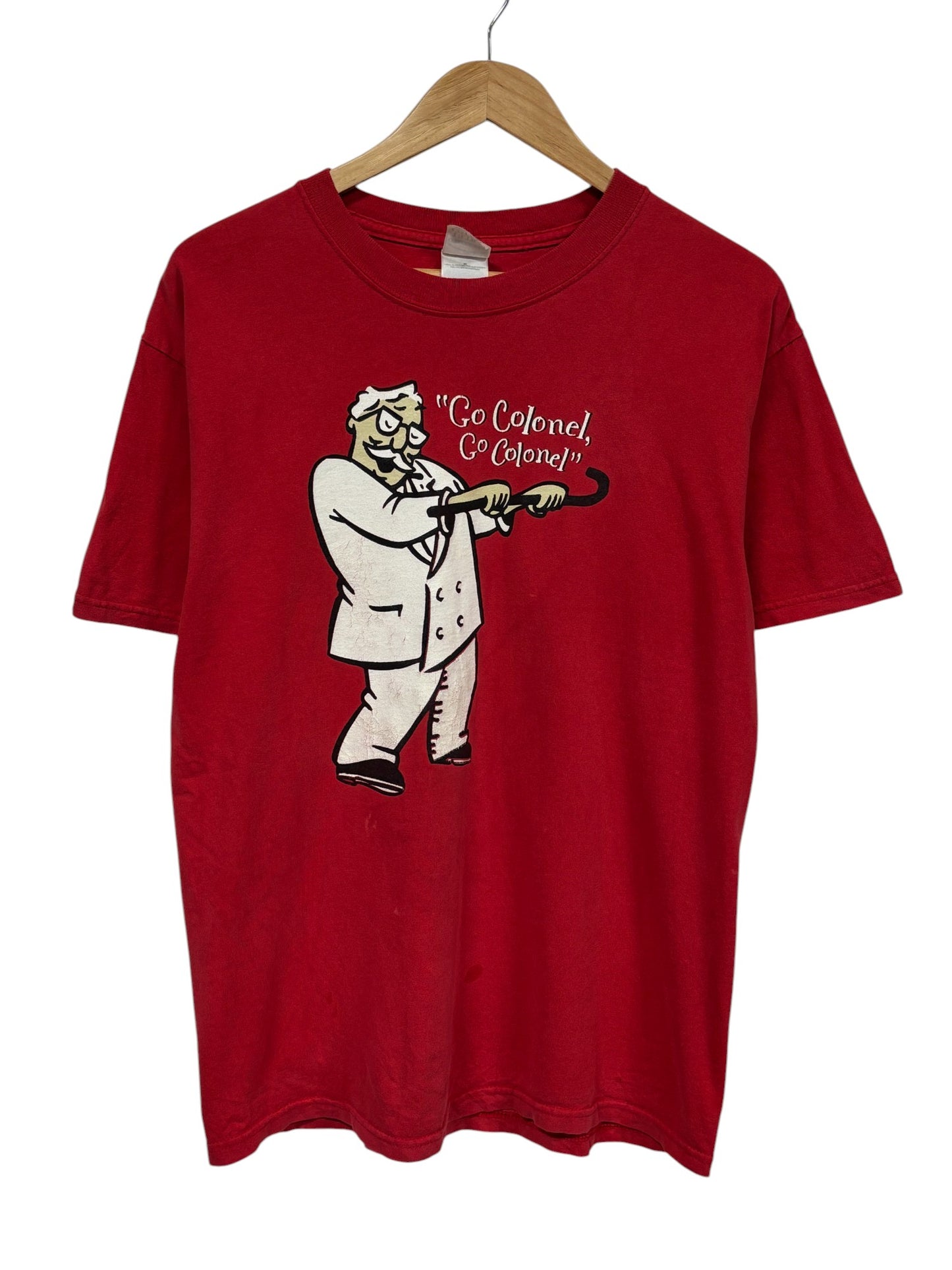 Vintage Y2K KFC Go Colonel Fast Food Promo Graphic Tee Size Medium