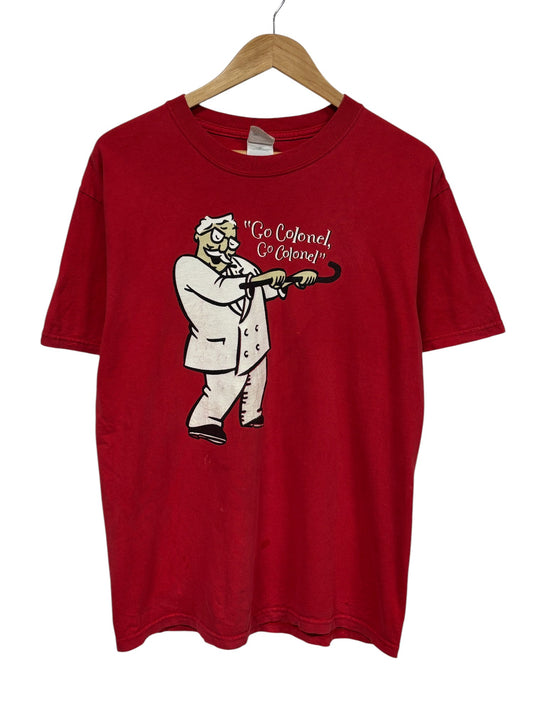 Vintage Y2K KFC Go Colonel Fast Food Promo Graphic Tee Size Medium