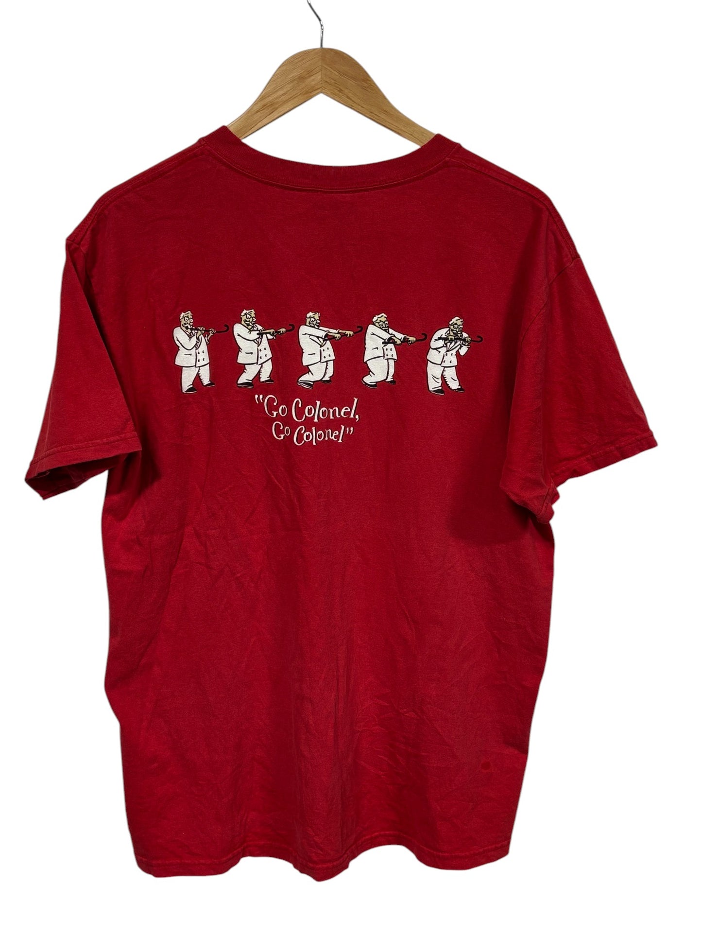 Vintage Y2K KFC Go Colonel Fast Food Promo Graphic Tee Size Medium