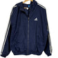Vintage 90's Adidas Three Striped Navy Blue Jacket Size Large