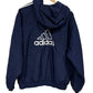 Vintage 90's Adidas Three Striped Navy Blue Jacket Size Large