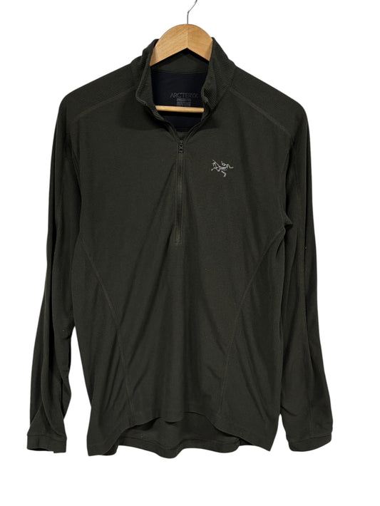 Arc'Teryx Olive Green Quarter Zip Sweater Size Medium