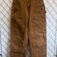 Vintage Carhartt Distressed Brown Double Knee Carpenter Pants Size 30x28