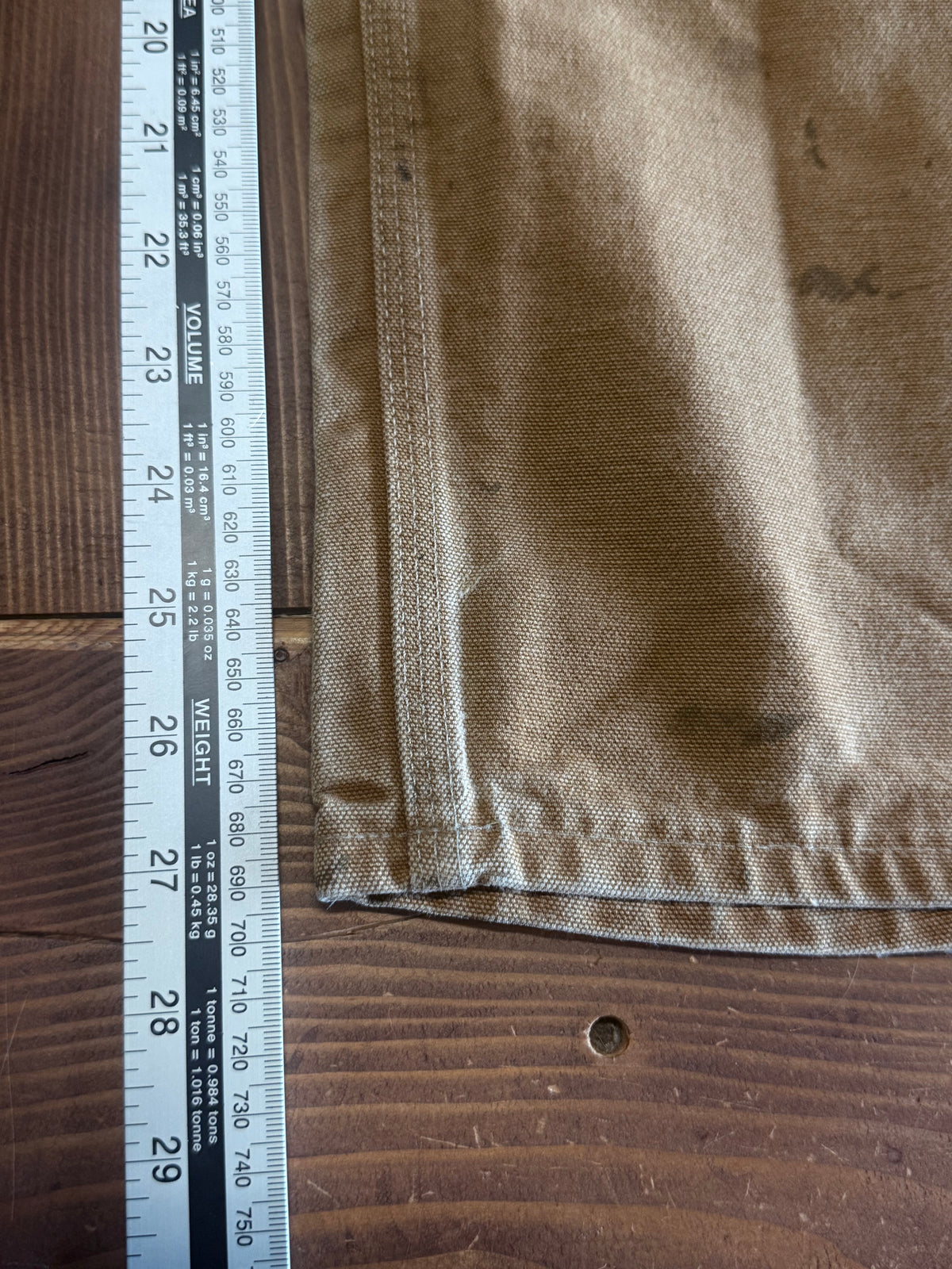 Vintage Carhartt Distressed Brown Double Knee Carpenter Pants Size 30x28