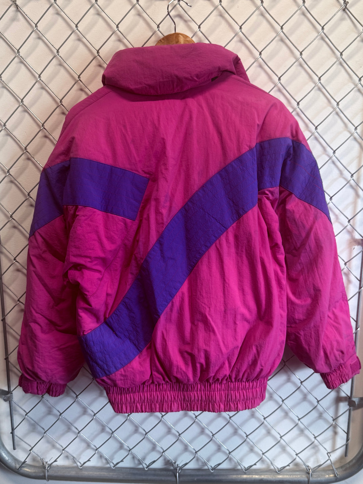 Vintage Triple FAT Goose Down Insulated Pink Purple Jacket Size Medium
